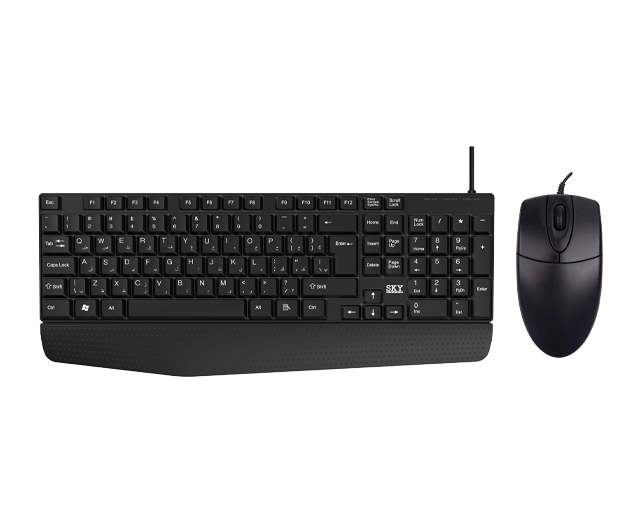 موس و کیبورد سیم دارSKY-511+F01